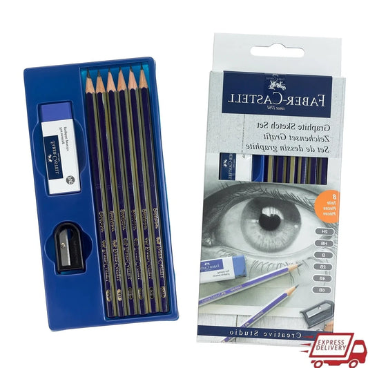 Graphite Sketch & Shading Set – 6 Piece Drawing Pencils with Accessories for Beginners & Adults ✏️