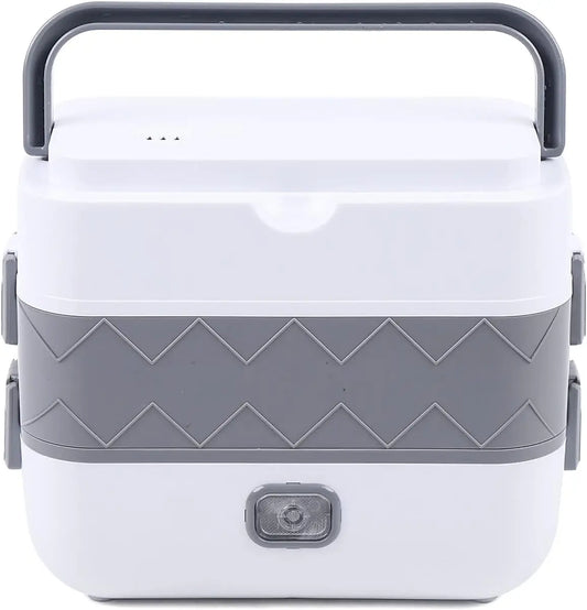 2-Layer 2-L Electric Lunch Box – Portable Self-Cooking Food Warmer Bento Container