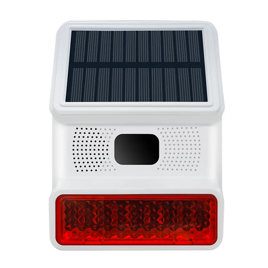 🌞 3PCS Solar Powered Motion Sensor Alarms – 110dB Audible & Visual Strobe Alarms for Farmhouses & Outdoor Security