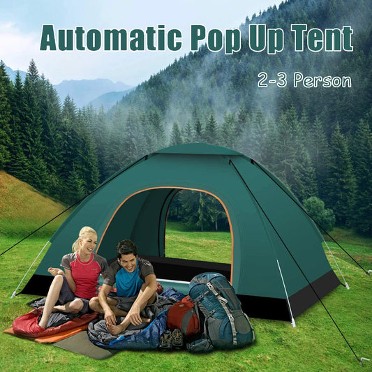 Automatic Pop-Up Camping Tent – Waterproof & Sun-Proof Portable Shelter for 2–3 People ⛺🌞💧
