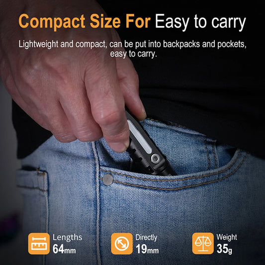 LED Waterproof USB-C Rechargeable Flashlight – Magnetic Clip, Ultra Bright Handheld Torch for Camping & Emergency 🔦