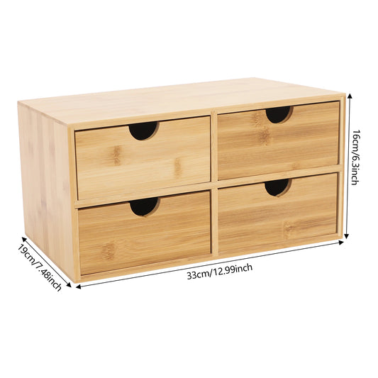 4-Drawer Desktop Organizer – Minimalist Storage Box for Office, Classroom & Study
