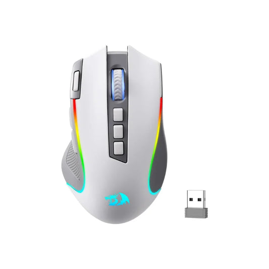 Redragon M612 PRO RGB Gaming Mouse – Wireless BT/2.4G Optical Mouse with 8,000 DPI, 9 Programmable Buttons & 7 Backlight Modes