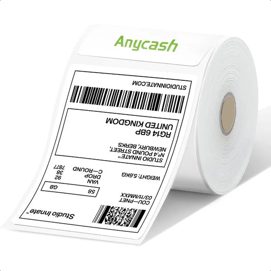 500-Pack 4×6″ Direct Thermal Shipping Labels – Fanfold, High Compatibility with Rollo, Zebra, Munbyn, Jadens & More