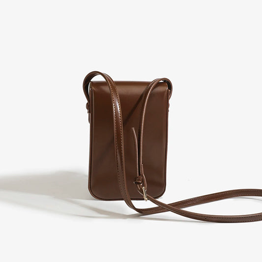 Minimalist Women’s Crossbody Bag – Retro PU Leather Shoulder Bag with Adjustable Strap