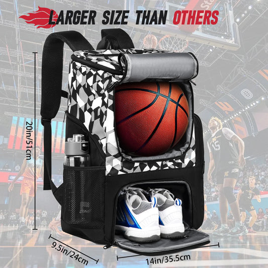 Sports Training Basketball Backpack – Ball Holder + Shoe Compartment | Gym, Soccer & Outdoor Sports Bag
