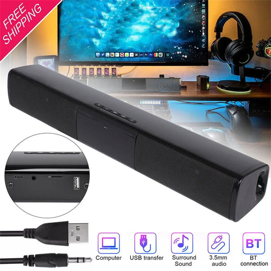 Premium Home Theater Sound System – Bluetooth Speaker & Wired/Wireless Subwoofer for TV & Computer
