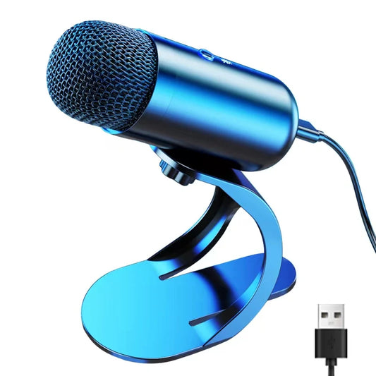 Wired Gooseneck Condenser Conference Microphone – Desktop USB Plug-and-Play with Adjustable Neck & High Voice Clarity