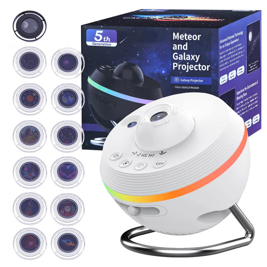 13-in-1 Planetarium Starry Galaxy Projector Night Light – 6 RGB Effects, 360° Rotation, Timer & Speed Control
