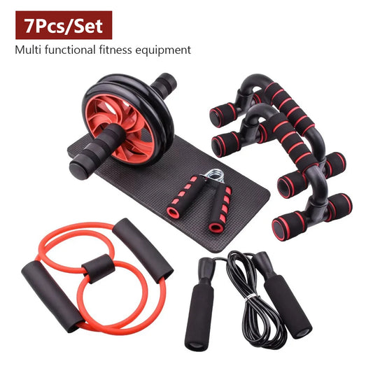 TotalCore 7-Piece Ab & Upper-Body Training Set – Ab Wheel, Push-Up Bars, Resistance Bands & More 🏋️♂️