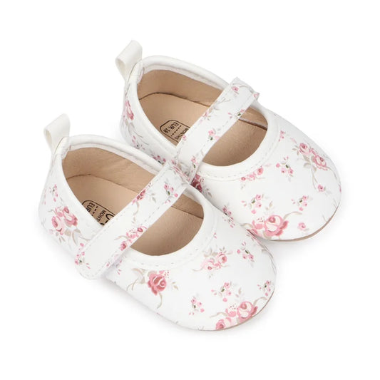Infant Girls’ Sparkly Mary Jane Shoes – Glittery Sequin Soft PU Leather Flats with Non-Slip Sole for First Walkers