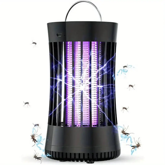 360° Electric Bug Zapper Fan 3-in-1 – 1,800 mAh Rechargeable UV Trap & Portable Waterproof Insect Killer for Camping & Fishing