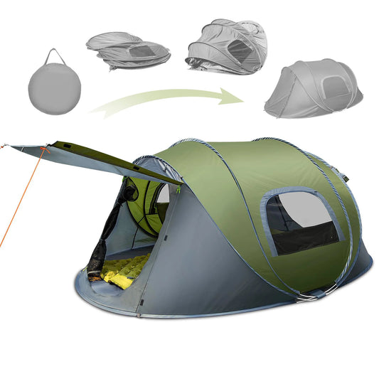 Automatic Pop-Up Camping Tent ⛺ – Waterproof 3-4 Person Outdoor Family Tent for Hiking & Travel