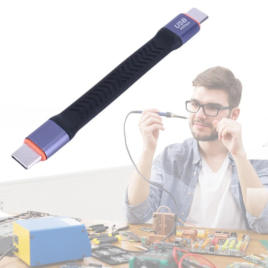 PD 100W USB-C to USB-C Short Cable – 20V/5A USB 3.2 Fast Charging & Data Transfer Cord for SSD, Camera, Phone & Laptop