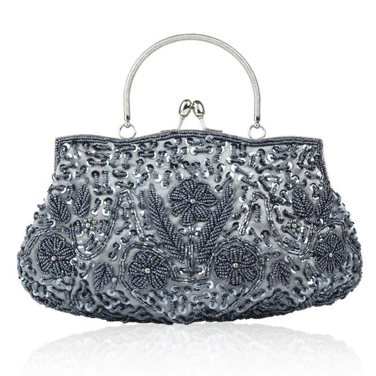 Retro Beaded Embroidered Clutch Bag – Elegant Handmade Mini Handbag for Women, Weddings, Parties & Special Gifts