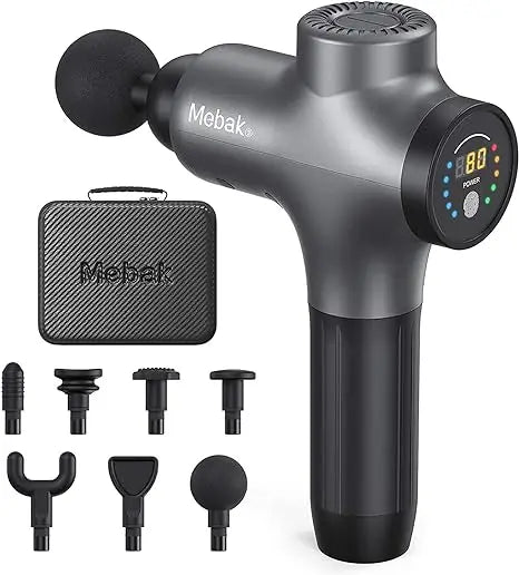 Mebak 3 Professional Percussion Massage Gun – Deep Tissue Muscle Massager for Back, Leg & Shoulder Pain Relief