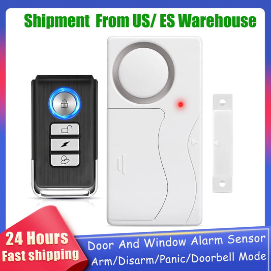 Elecpow Wireless Door & Window Burglar Alarm Kit – Anti-Theft Sensor System with Remote Control for Home Security