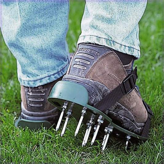 Lawn Aerator Sandal Shoes – Grass Cultivator Nail Sandals for Garden & Yard Aeration