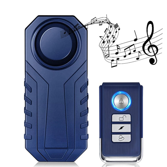 113dB Wireless Bike & Motorcycle Anti-Theft Alarm – Remote Controlled Vibration Sensor Security System for Electric Scooters