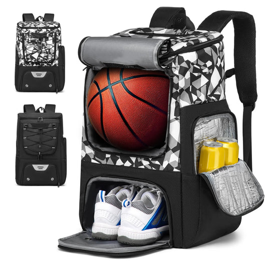 Sports Training Basketball Backpack – Ball Holder + Shoe Compartment | Gym, Soccer & Outdoor Sports Bag