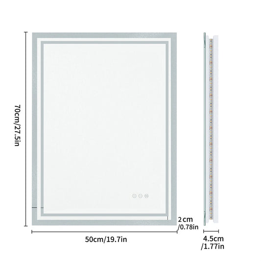 LED Bathroom Mirror – Backlit, Dimmable, Anti-Fog Makeup Mirror (IP65 Rated)