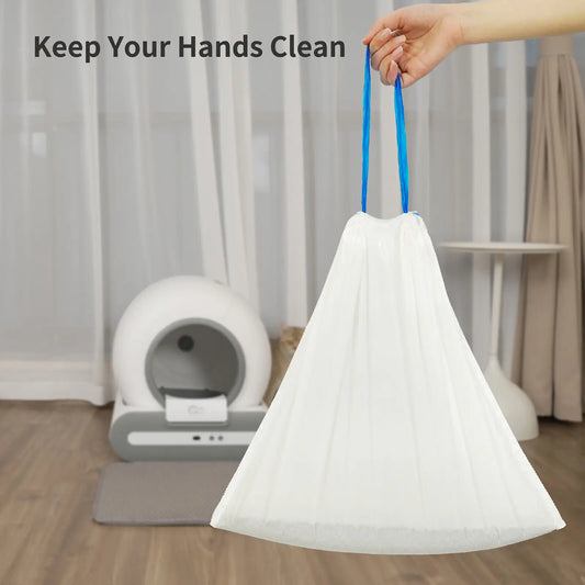 Biokats XXL Cat Litter Waste Bags – 4 Rolls (60 Count) Drawstring Liners for Self‑Cleaning Boxes