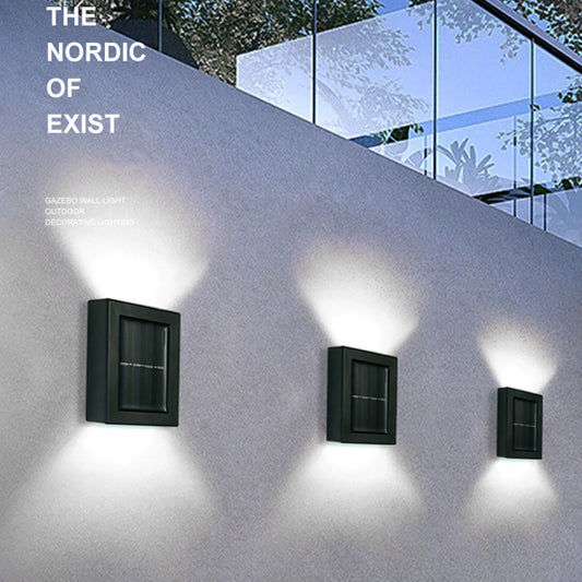 Waterproof LED Solar Wall-Mounted Lamp with Motion Sensor – Outdoor Porch, Garden, Patio & Courtyard Lighting Fixture