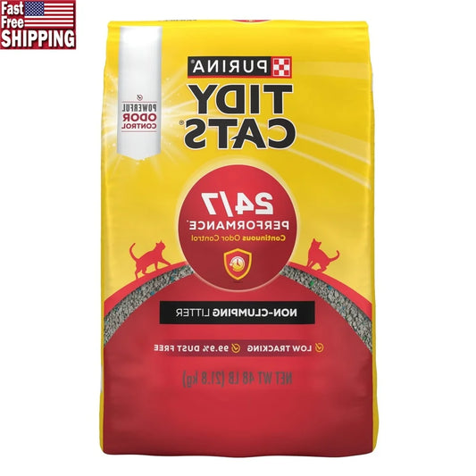 Multi-Cat Non-Clumping Clay Cat Litter – 48 lb Bag, Moisture Absorption, Low-Dust & Odor Control