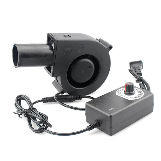 “DC 12V BBQ Blower Fan – 6000RPM Charcoal Chimney Starter with Variable Speed Controller for Outdoor Barbecue & Smelting”