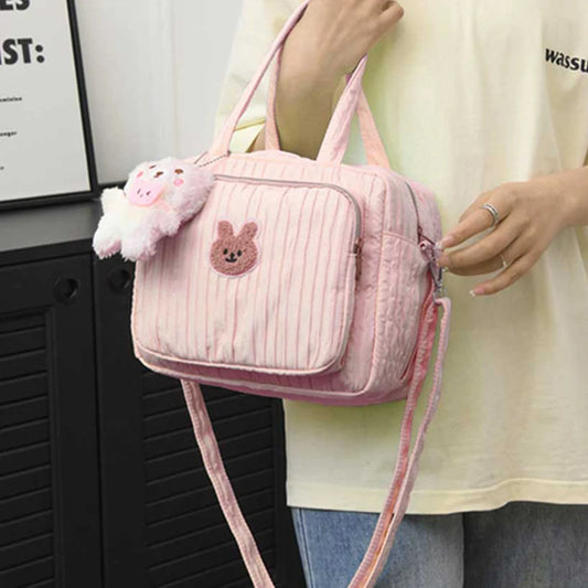 Cute Cartoon Baby Diaper Bag with Pendant – Large Capacity Multifunction Mommy Travel Bag & Organizer