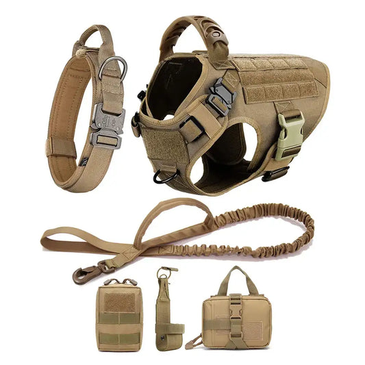 Large Dog Harness & Leash Set – Training & Walking Vest with Collar for German Shepherd, Malinois & Medium/Large Dogs