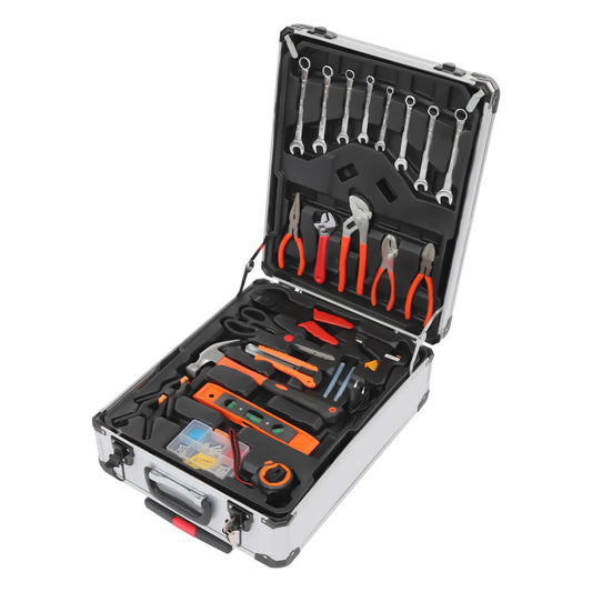 187-Piece Trolley Case Tool Box Set – Rust-Resistant Household Hand Tool Kit for Home Maintenance & Garden Care