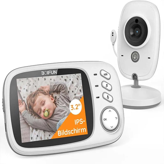 BOIFUN Baby Monitor with Cameraav and Audio, No WiFi, VOX Mode, Night Vision, 3.2'' HD Screen, Two-Way Audio, Baby Camera