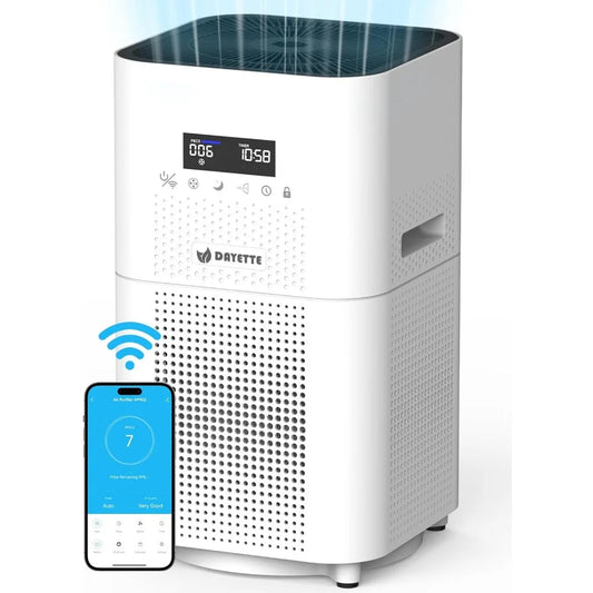 Smart WiFi Air Purifier – H14 True HEPA Filter Cleaner for Large Rooms up to 3000 sq.ft with App & Alexa Control