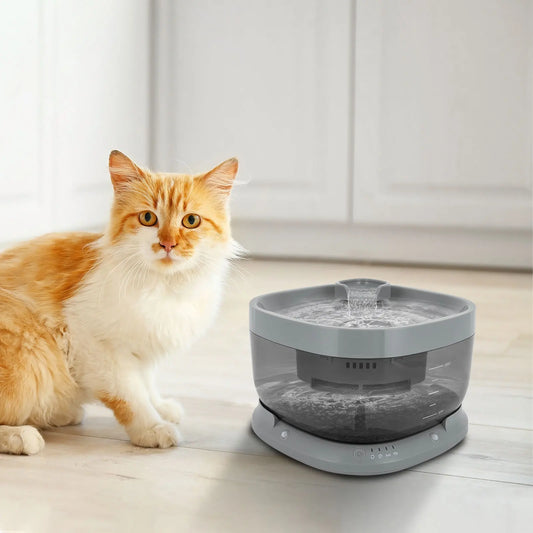 1.85Gal Cat Water Fountain – 5000mAh Rechargeable Low Noise Pet Drinking Fountain for Cats & Dogs