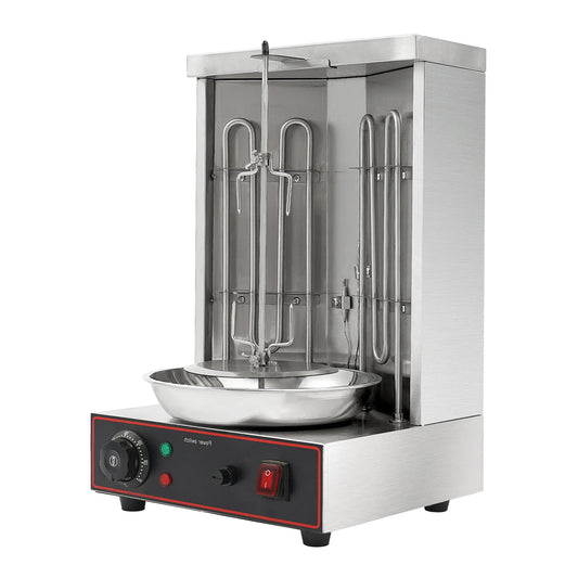 “3000W Electric Shawarma Grill Machine – Stainless Steel Rotating Vertical Kebab Maker with Dual Heating Tubes”