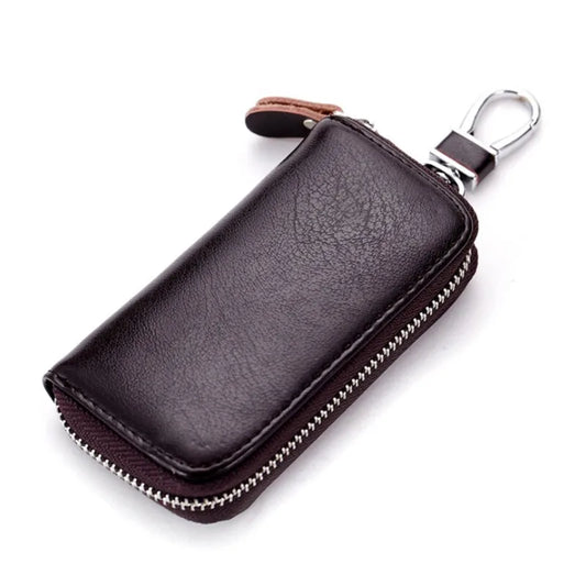 Genuine Leather Keychain Men Women Key Holder Organizer Pouch Cow Split Car Key Wallet Housekeeper Key Case Mini Card Bag