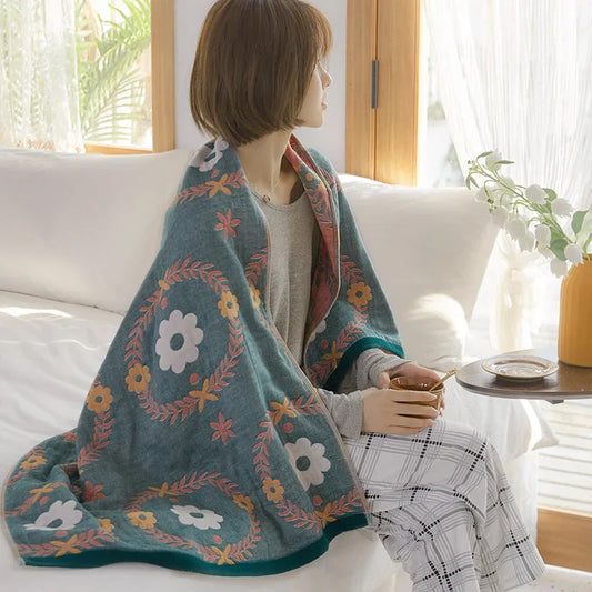 Cotton Gauze Bath Towel Set – 70×140 cm Adult Size Unisex Premium