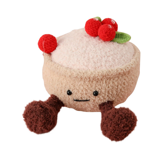 Thread Crochet Doll – Handmade Whimsical Stuffed Food Plush Toy with Cute Face, Squeezable & Decorative Crochet Plushie