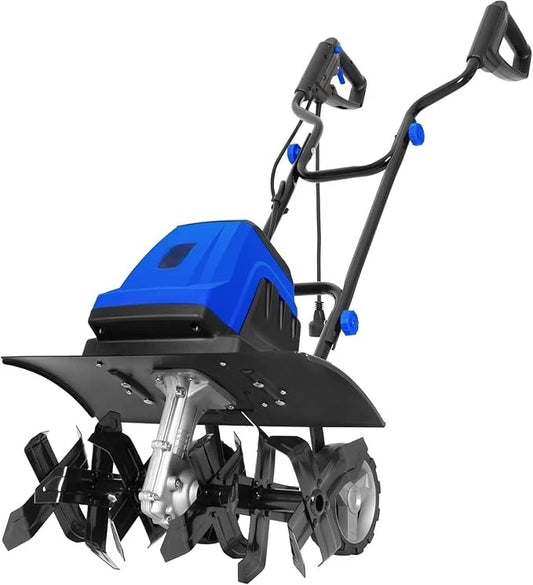 18-Inch Corded Electric Tiller Cultivator – 15 Amp Motor, 6 Steel Tines Garden Rototiller for Soil Preparation