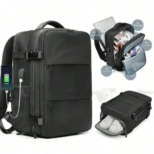 Men’s Large Travel Backpack 40 × 28 × 15 cm – Cabin Bag for Women & Men, Airline Approved Waterproof Laptop Backpack Executive Work Bag 🎒