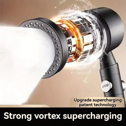 High Pressure 5-Mode Filtered Handheld Shower Head – Water-Saving & One-Button Stop