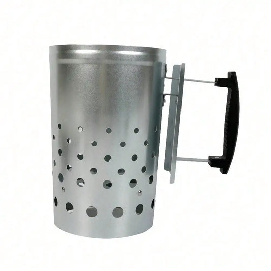 “Grill Charcoal Chimney Starter – Outdoor BBQ Fire Starter with Safety Handles for Camping & Backyard Grilling”