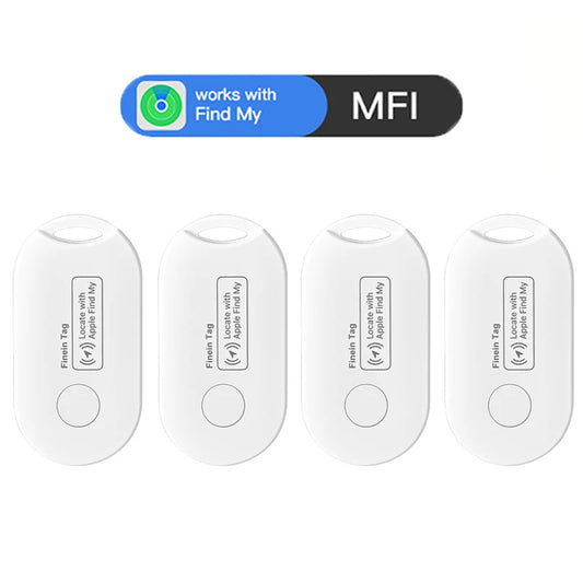 4-Pack Smart Tag Global Locator – Mini GPS Trackers Compatible with iOS Find My App for Keys, Wallets, Cars, Pets & Luggage