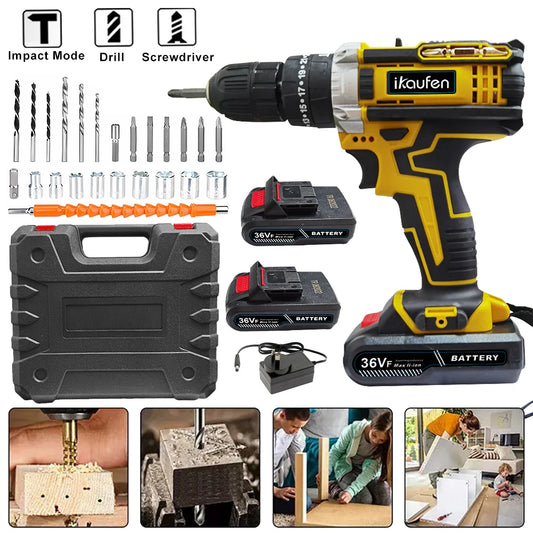 21V Cordless Drill Electric Screwdriver Set – Mini Wireless Power Driver with Lithium-Ion Battery for Home DIY & Repairs