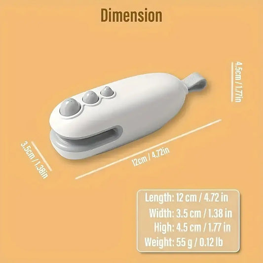 2-in-1 Mini Bag Sealer and Cutter - USB Rechargeable Heat Sealer for Snack & Chip Bags