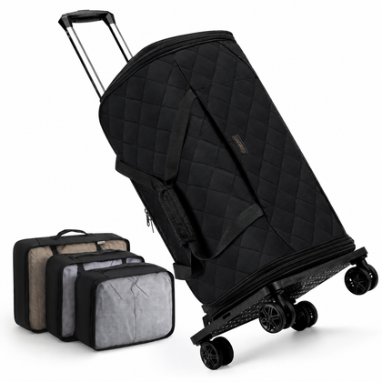 50L Rolling Garment Duffel with Wheels and Shoe Compartment