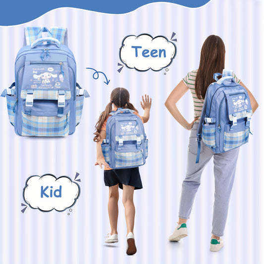 Sanrio Cinnamoroll Large-Capacity Duffel Bag – Travel & School Gear with Stationery Set