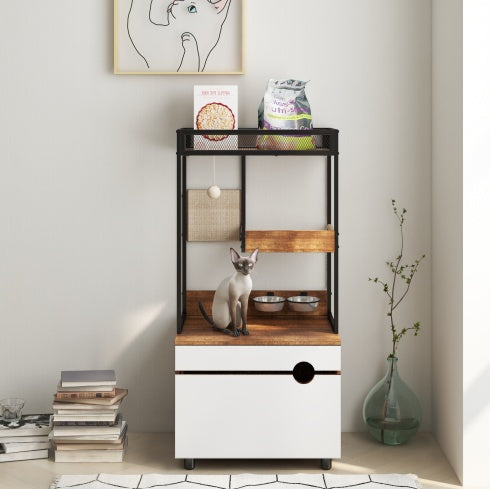 Cat Cabinet Garbage Bin Outer Shell – Durable Replacement Housing for Cat Litter Cabinet with Easy-to-Clean Design