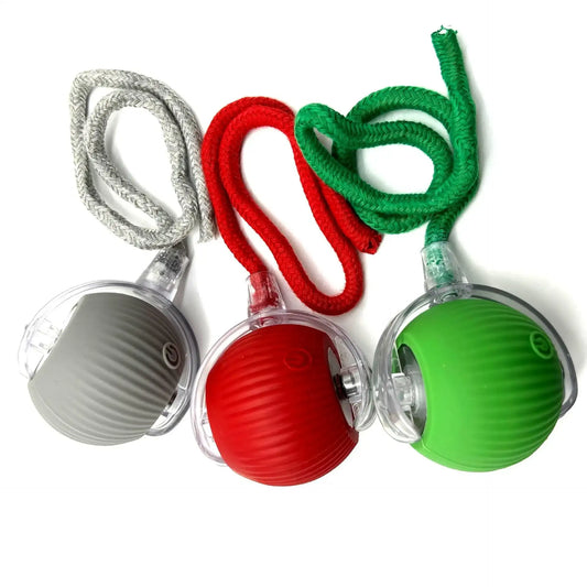 3pcs Set (Red, Grey, Green) Full Smart 360° Rolling Pet Ball, Pet Only, 3 Modes With USB Charging LED Light With Self-Fun & Decompression, Durable Plastic Material, Suitable For Small Cats & Dogs, Can Be Used As A Holiday Gi - PulinGO